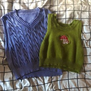 2 cute vintage sweater tops Vests